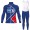 FDJ Pro 2017 blu Nuovo Abbigliamento Ciclismo Maglia manica lunga e Calzamaglia con bretelle 39966-XL