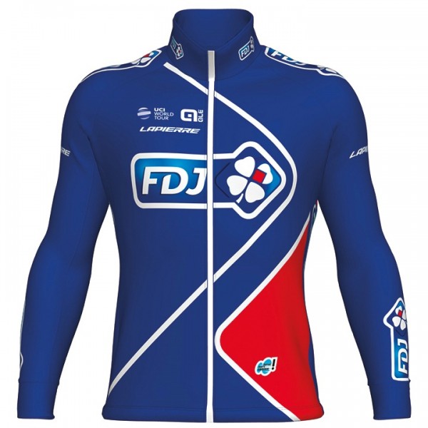 FDJ Pro 2017 blu Maglie Ciclismo Manica Lunga 54401-PH