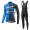 2017 Giant Squadre Pro Abbigliamento Ciclismo Maglia Ciclismo Manica Lunga e Salopette Lunga blu 51250-FC