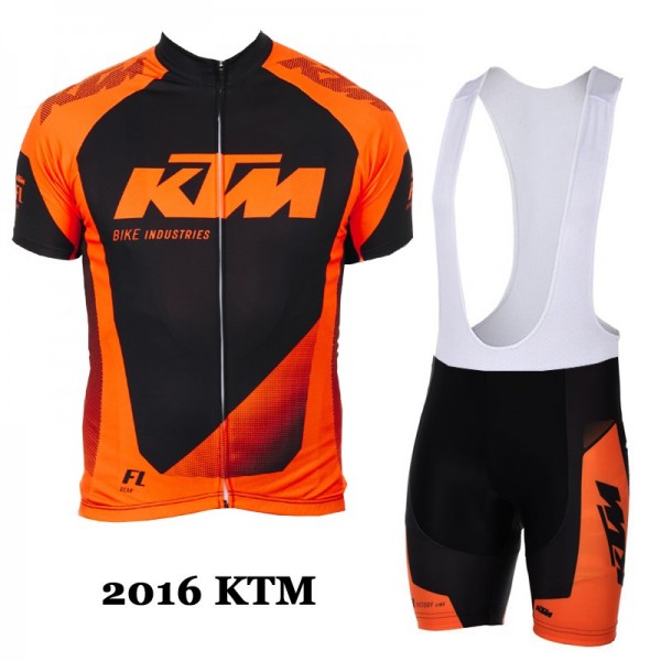 2016 KTM Black arancia Factory Line Nuovo abbigliamento Ciclismo Completo Maglia Ciclismo Corta e Salopette 44292-KV
