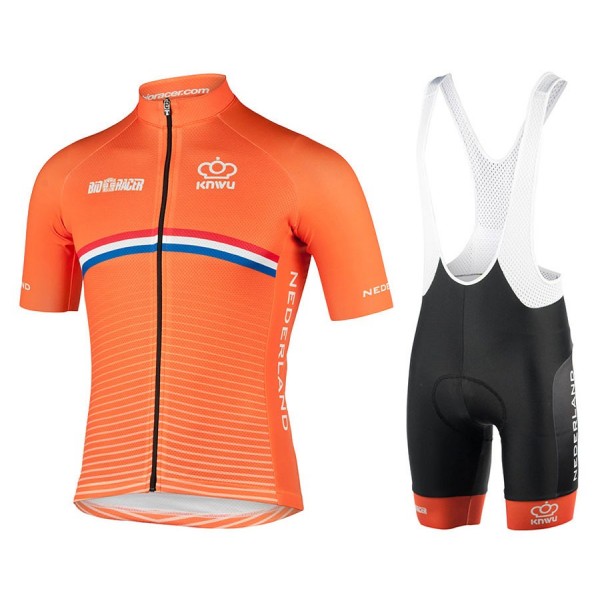 2017 neerlandais National Team Nuovo abbigliamento Ciclismo Completo Maglia Ciclismo Corta e Salopette 35084-JR