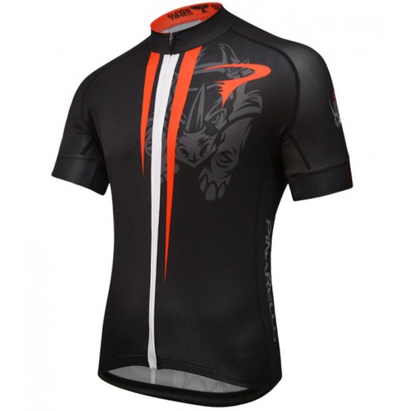 2016 Pinarello Rhino Maglia Ciclismo Manica Corta nero Rosso 96060-FN
