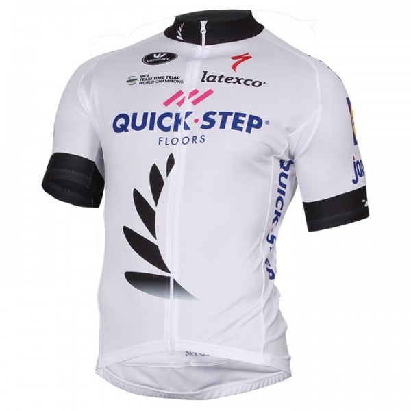 Quick Step 2017 bianco Maglia Ciclismo Manica Corta 80669-TO