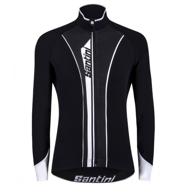 2016 Santini VEGA nero -bianco Maglie Ciclismo Manica Lunga 50192-IX