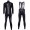 2016 Santini VEGA nero -bianco Squadre Pro Abbigliamento Ciclismo Maglia Ciclismo Manica Lunga e Salopette Lunga 78097-QN