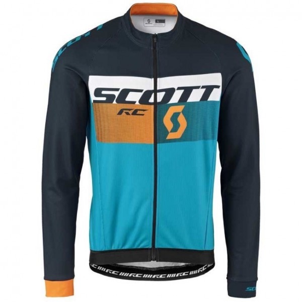 2016 Scott RC nero -giallo -blu Maglie Ciclismo Manica Lunga 45559-KS
