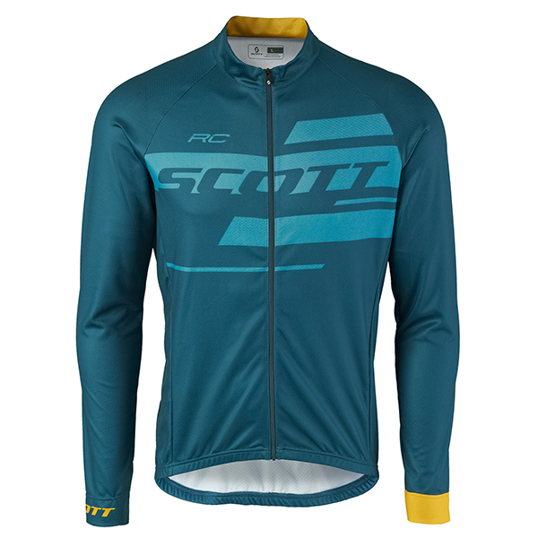 2017 Scott Rc blu Maglie Ciclismo Manica Lunga 65169-BJ