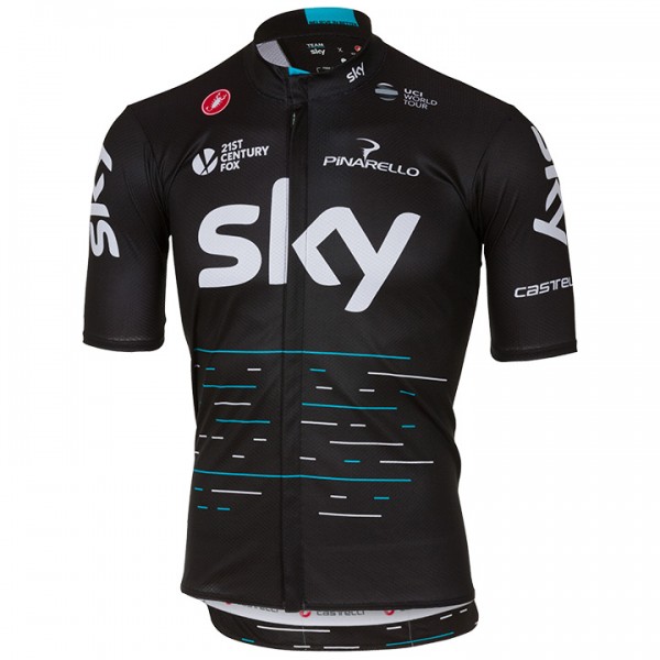 2017 Sky Pro Maglia Ciclismo Manica Corta nero 50584-BV
