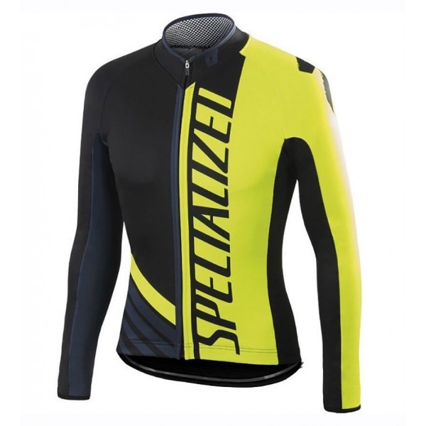 2016 Specialized Pro Team SZK nero -verde Fluo Maglie Ciclismo Manica Lunga 50537-AH