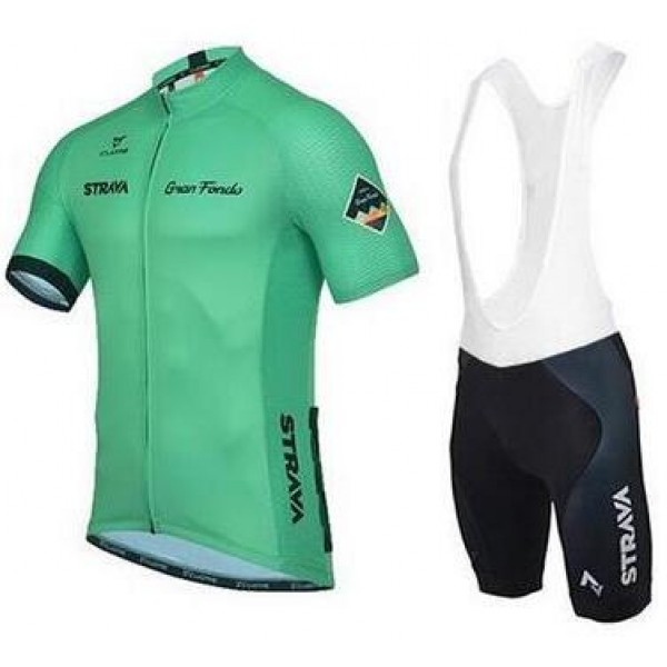 2016 Strava verde Nuovo abbigliamento Ciclismo Completo Maglia Ciclismo Corta e Salopette 49042-EA