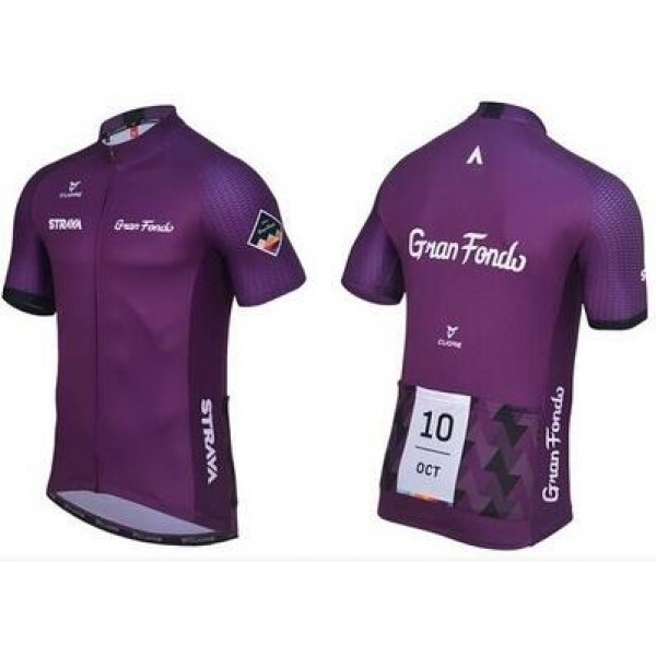 2016 Strava Maglia Ciclismo Manica Corta pourpre 56867-BD