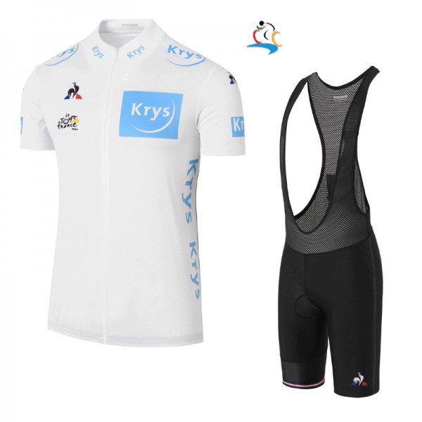 2017 Tour de France bianco abbigliamento Maglie Ciclismo Manica Corta et Salopette Ciclismo nero 19165-MZ