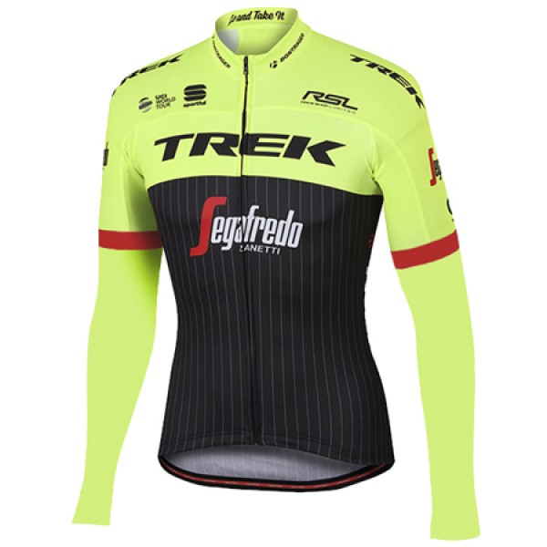 Trek Segafredo Pro 2017 giallo Maglie Ciclismo Manica Lunga 36356-VM