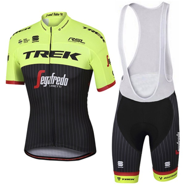 Trek Segafredo Pro 2017 giallo abbigliamento Ciclismo Completo Maglia Ciclismo Corta e Salopette 43883-XZ