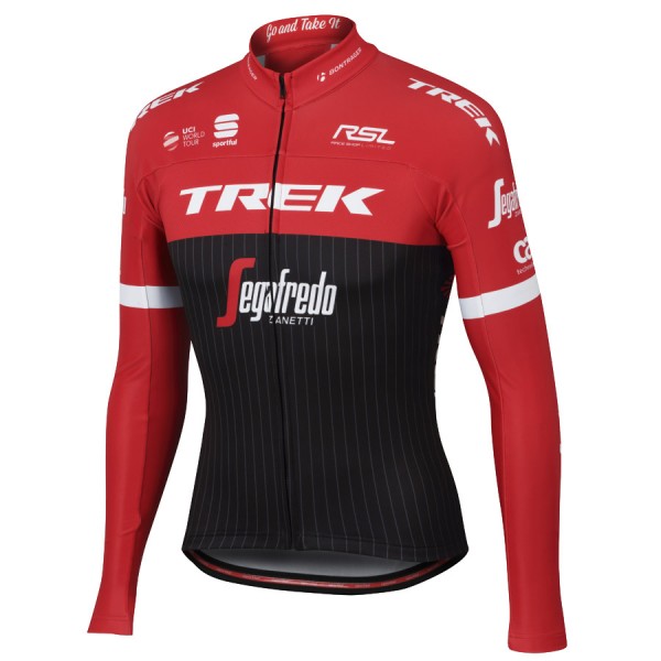 Trek Segafredo Pro 2017 Rosso Maglie Ciclismo Manica Lunga 65574-LZ