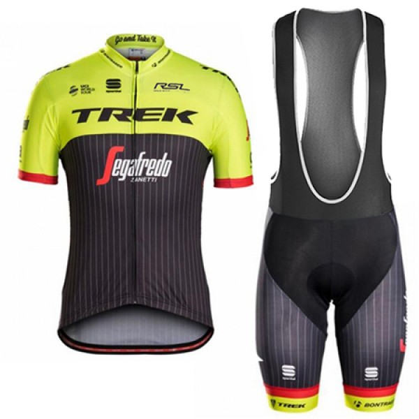 Trek Segafredo 2017 Nuovo abbigliamento Ciclismo Completo Maglia Ciclismo Corta e Salopette giallo 85776-PD