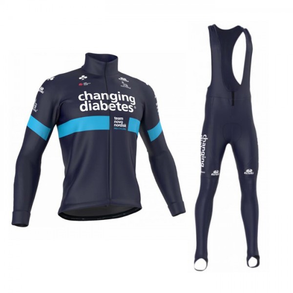 2018 Novo Nordisk Abbigliamento Ciclismo Maglia Ciclismo Manica Lunga e Salopette Lunga 20613TZ