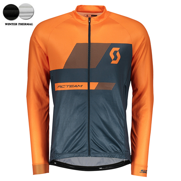 2018 SCOTT RC Pro winter thermal fleece Maglia Ciclismo Manica Lunga 72523QB