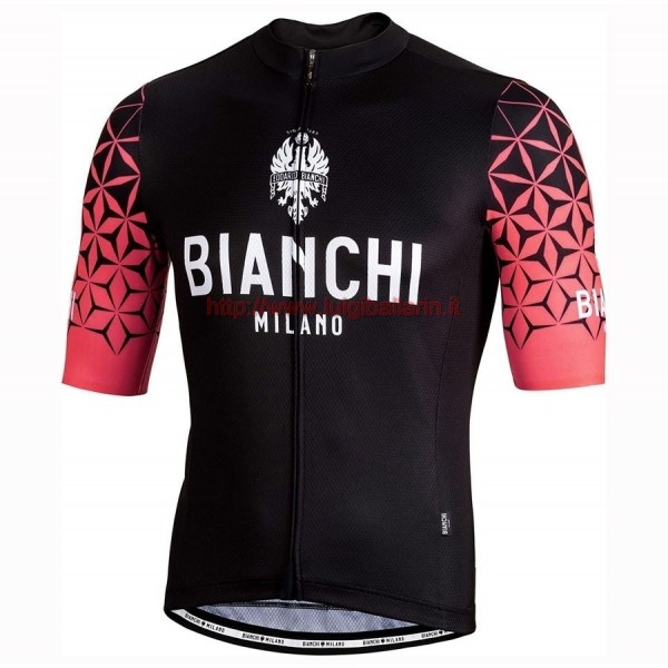 Completo Ciclismo 2019 Bianchi Milano Conca nero-rosso Maglia Ciclismo Manica Corta
