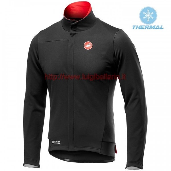 Completo Ciclismo 2019 Casteli DE nero thermique Maglia Ciclismo Manica Lunga