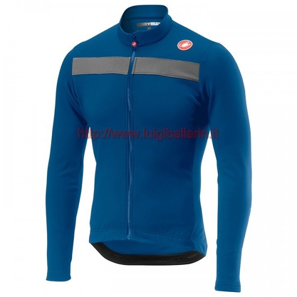 Completo Ciclismo 2019 Casteli Puro 3 Blu Maglia Ciclismo Manica Lunga