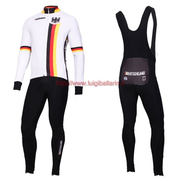 Completo Ciclismo 2019 Germany Country Squadre Maglia Ciclismo Manica Lunga e Salopette