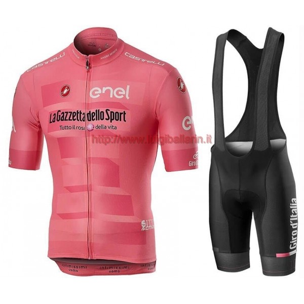 Completo Ciclismo 2019 Giro D'Italy Maglia Rosa abbigliamento Bici Completo Maglia Ciclismo Corta e Salopette