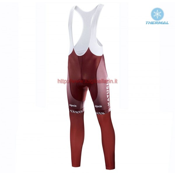 Completo Ciclismo 2019 Katusha Alpecin Squadre Salopette Lunga Ciclismo thermique