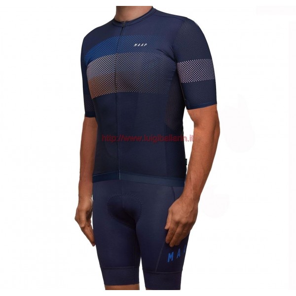 Completo Ciclismo 2019 MAAP Aether marine abbigliamento Bici Completo Maglia Ciclismo Corta e Salopette