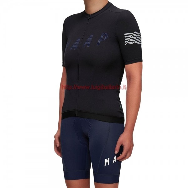 Completo Ciclismo 2019 MAAP Escape nero donna abbigliamento Bici Completo Maglia Ciclismo Corta e Salopette