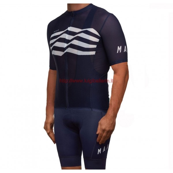 Completo Ciclismo 2019 MAAP M-Flag ultra Blu abbigliamento Bici Completo Maglia Ciclismo Corta e Salopette