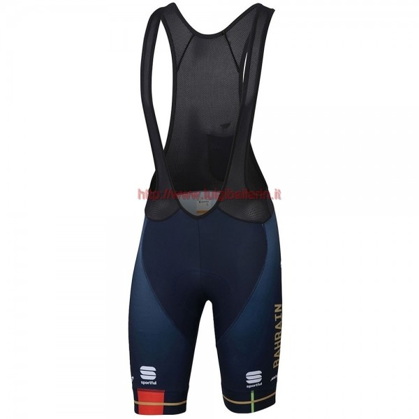 Completo Ciclismo 2019 Merida Bahrain rosso Salopette Ciclismo