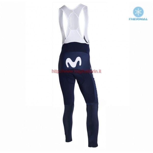 Completo Ciclismo 2019 Movistar Squadre Salopette Lunga Ciclismo thermique