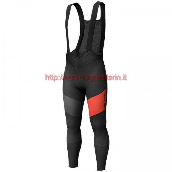 Completo Ciclismo 2019 Scott RC FF nero-rosso Salopette Lunga Ciclismo