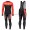 Completo Ciclismo 2019 Scott RC rosso-nero Maglia Ciclismo Manica Lunga e Salopette