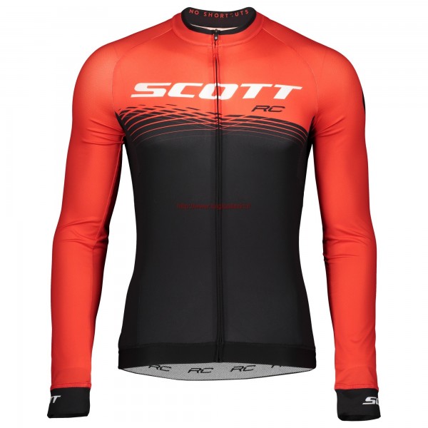 Completo Ciclismo 2019 Scott RC rosso-nero Maglia Ciclismo Manica Lunga