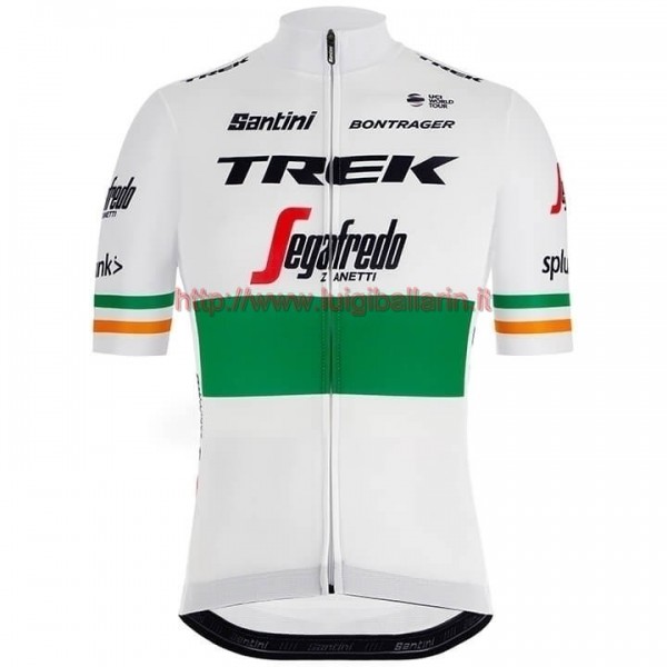 Completo Ciclismo 2019 Trek-Segafredo Ireland Champion Maglia Ciclismo Manica Corta