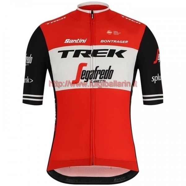 Completo Ciclismo 2019 Trek-Segafredo Usine Squadre rosso Maglia Ciclismo Manica Corta