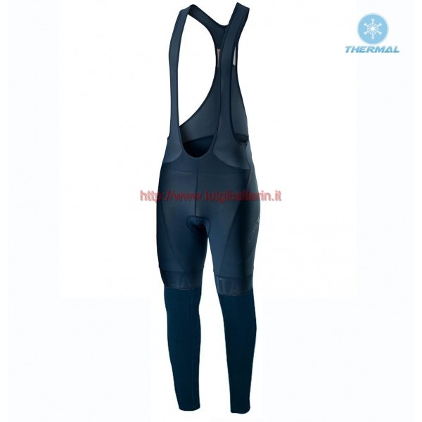 Completo Ciclismo 2020 Italia Blu Salopette Lunga Ciclismo thermique