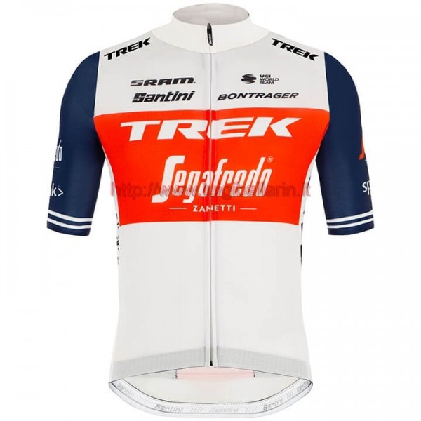 Completo Ciclismo 2020 Trek Segafredo bianca-rosso Maglia Ciclismo Manica Corta