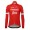 Trek Segafredo 2018 rosso Maglia Ciclismo Manica Lunga 74429TH