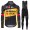 Jumbo Visma Tour De France 2021 Abbigliamento Maglia Ciclismo Manica Lunga e Salopette Lunga 1DAnz