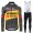 Jumbo Visma Tour De France 2021 Abbigliamento Maglia Ciclismo Manica Lunga e Salopette Lunga eOfpu