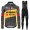 Jumbo Visma Tour De France 2021 Abbigliamento Maglia Ciclismo Manica Lunga e Salopette Lunga SMmOb