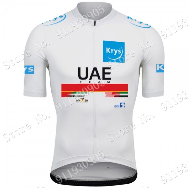 White UAE Emirates Tour De France 2021 Maglia Ciclismo Manica Corta wk3Xp