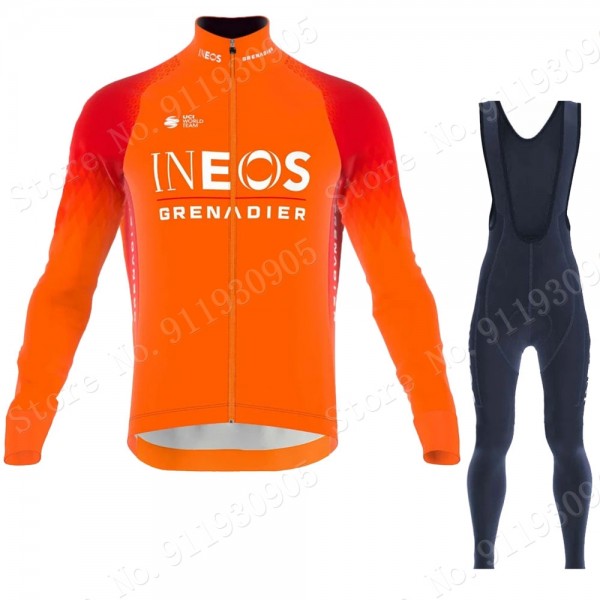 ineos grenadier Tour De France 2022 Team Abbigliamento Maglia Ciclismo Manica Lunga e Salopette Lunga Zx0EO