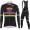 2021 Alpecin Fenix World Champion Noir Abbigliamento Maglia Ciclismo Manica Lunga e Salopette Lunga QEEHO