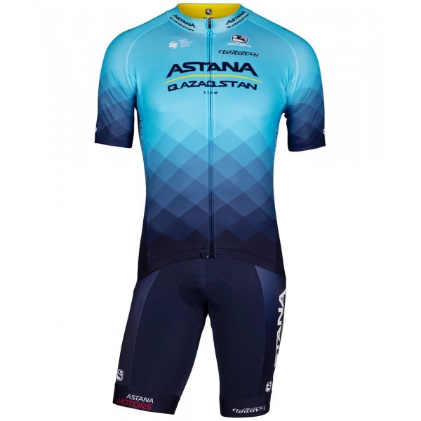 Pantaloncini con bretelle della squadra di ciclismo professionale ASTANA QAZAQSTAN TEAM 2022