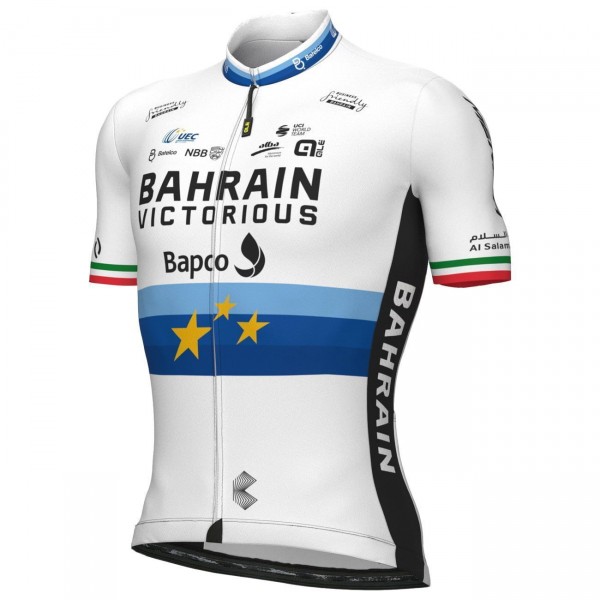 Bahrain Victorious European Champion 2022 Maglia da ciclismo a manica corta - ALE Professional Cycling Team