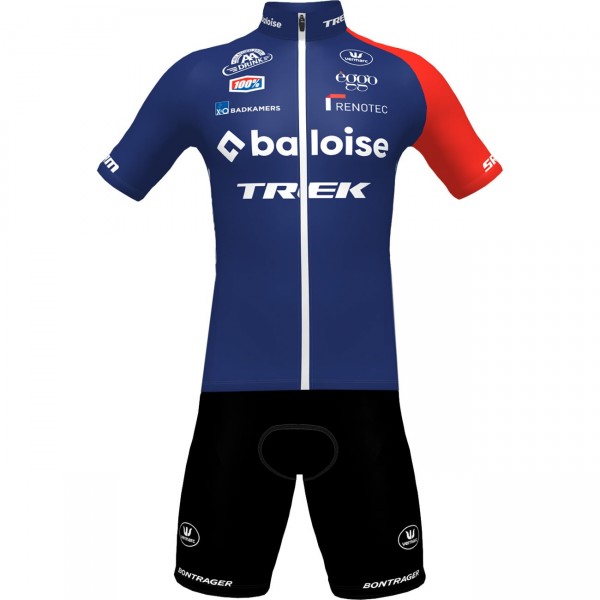 Completo Baloise Trek Lions 2023 (maglia + salopette) squadra ciclistica professionista